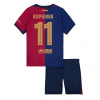 Barcelona Raphinha Belloli #11 Hjemmedraktsett Barn 2024-25 Kortermet (+ Korte bukser)